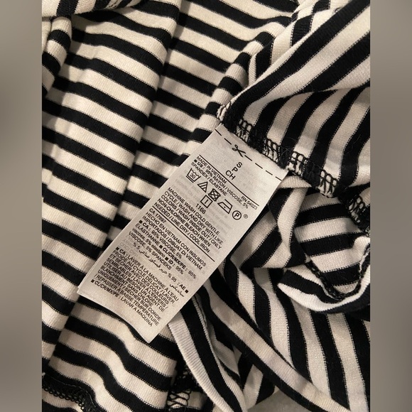 Old Navy Size S Black White Stripe Sleeveless A Line Knit Stretch Mini Dress - Picture 11 of 11